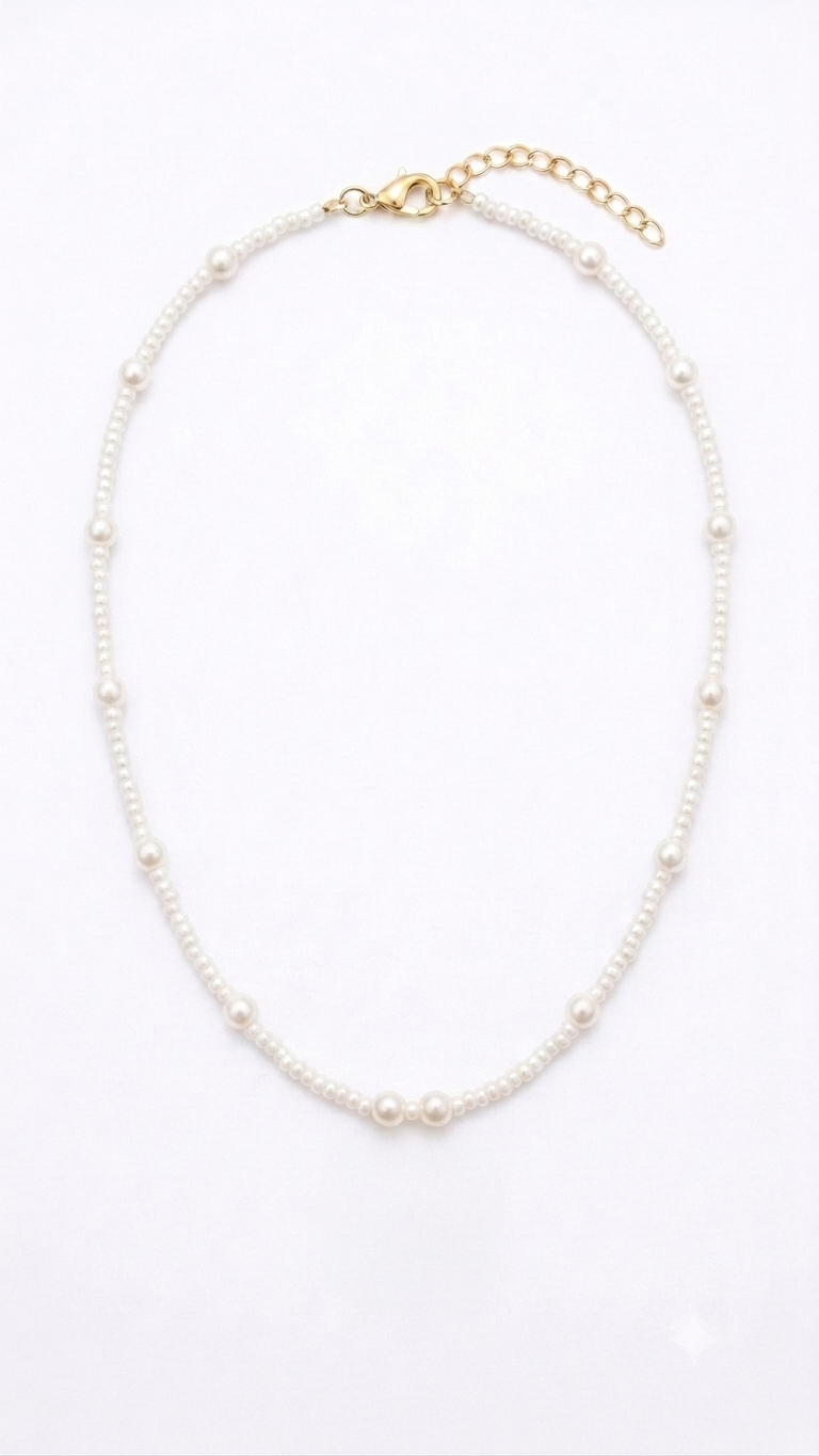 Collana Bali - con perline bianche